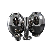 Barbara Cosgrove - Egg Shaped Flower Vase & Candle Holder - Nickel