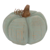 Boston International - Small Carved Resin Pumpkin - Aqua