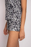 Pretty You London - Bamboo Cami Shorts PJ Set - Luxe Leopard - Size 8