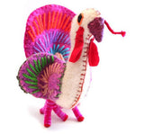 Twoolies - Stuffed Colorful Wool Animal - Turkey - Medium - 7" Tall