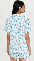 BedHead - Stretch Short Sleeve Shorty PJ Set - Regatta - X Small
