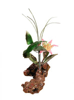 Bovano - Tabletop Sculpture - 3D Hummingbird & Flower