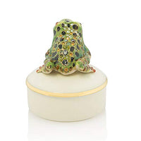 Jay Strongwater - Round Porcelain Box - Mac Frog