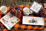 Boston International - 12"x5" Ceramic Platter - Halloween Truck Pups