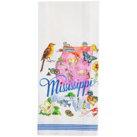 Boston International - 28x18 Tea Towel Set of 2 - State Collection - Mississippi