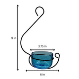 GC - Backyard Essentials - Glass Hummingbird Treat Feeder - (Blue)