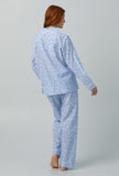 BedHead - Classic L/S Woven Cotton Silk Pajama Set - Something Blue - Medium
