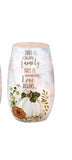 Stony Creek - 5" Frosted Lighted Vase - This is Our Family. This is Where Love Begins