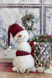 Boston International - Fabric Gnome - Otis The Jolly Snowman Red & Black Check