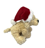 Ganz - Christmas Soft Spots - Yellow Dog Santa 5" Beanbag Plush - Rare