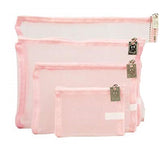 Mirra N Me - Set of 4 Mesh Zipper Bags - Light Pink