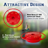 Hummer's Galore - 32 oz. Glass Hummingbird Feeder w/ UV Resistant Plastic Wra...