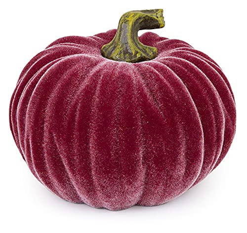 Boston International - Medium Velvet Pumpkin - Burgundy