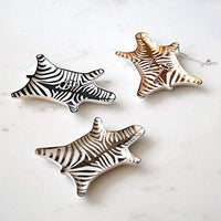 Jonathan Adler - Trinket Tray - Metallic Zebra Dish, Silver
