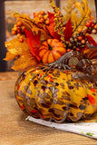 Boston International - Small Glass Pumpkin - Harvest Gold