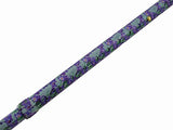 Harvy Canes - Purple Fields Floral Print - Adjustable Aluminum Cane - Wood Derby Handle