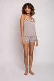 Pretty You London - Bamboo Cami Shorts PJ Set - Mink - Size 14