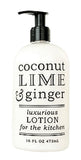 Greenwich Bay Kitchen Collection COCONUT LIME & GINGER Scented Liquid Hand Soap & Lotion Combo with Shea Butter - 16 fl oz Pump Bottles