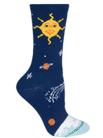 Wheel House Designs Socks - Solar System on Navy - 9-11