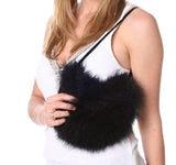 ZUCKER Feather - Marabou Feather Purse - Evening Bag - Black
