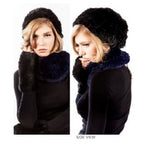 ADRI Collections - Rex Rabbit Fur - Mittens & Cowl - Coal