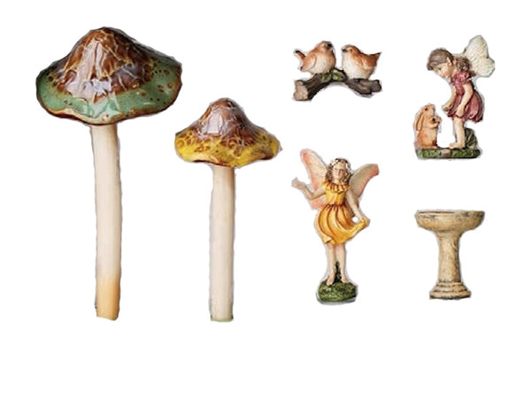 Marshall Home & Garden - Miniature Garden Collection Starter Kit - Fairy Mushrooms