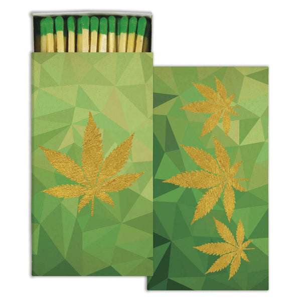 HomArt - Match Box Set of 2 - Cannabis leaves
