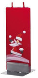 Flatyz - Twin Wick Flat Candle - Santa on Red