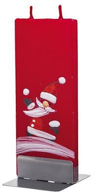 Flatyz - Twin Wick Flat Candle - Santa on Red