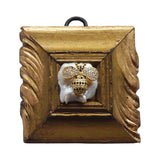 Museum Bees - Gilt Frame w/ Sparkle Beetle - 2.75"