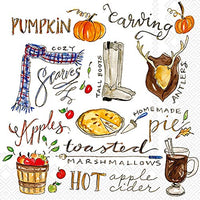 Boston International - 3-Ply 5" Cocktail Napkins - Fall Favorites