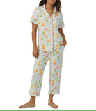 BedHead - S/S Jersey Cropped PJ Set - Summer Sips - Large