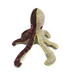 Twoolies - Stuffed Colorful Wool Animal - Octopus - XL - 9" Long