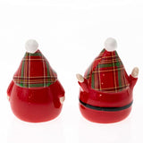 Boston International - Salt & Pepper Set - Wallace Plaid Santa Gnome