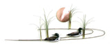 Bovano - Wall Sculpture - Two Loons w/ Sun
