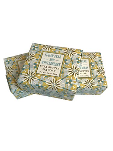 Greenwich Bay - 6oz Holiday Shea Butter - 3 Bar Soaps - Sugar Pear & Winterberry