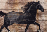 Olivia's Home - 32" x 22" Accent Rug - Barnwood Black Stallion