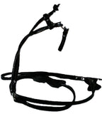 Beau Nouveau - Step-In Dog Harness & Leash - Black Leather - Medium