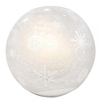 GC - Snowflakes - 6" LED Lighted Crackle Glass Globe