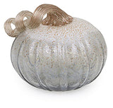 Boston International - Small Glass Pumpkin - Twilight Grey