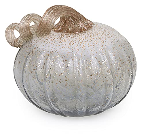Boston International - Small Glass Pumpkin - Twilight Grey