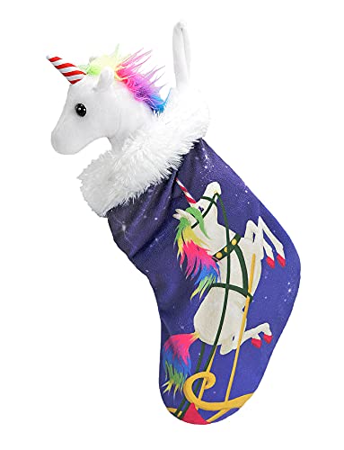 Wild Republic - Stuffed Plush Holiday Stockings - Unicorn