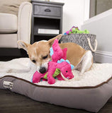 GoDog - Chew Guard Dog Plush Toy  - Small Magenta Dragon
