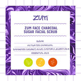 Indigo Wild, Zum Face Charcoal Sugar Facial Scrub, 4 oz