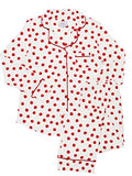 The Cat's Pajamas Knit Pajama Set - Sprinkle Dots Red - Women Large