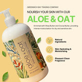 Greenwich Bay Trading Company Aloe + Oat Hand Lotion Enriched with Shea Butter, Cocoa Butter, Aloe & Oatmeal Extract