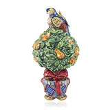Jay Strongwater - Glass Holiday Ornament - Partridge in a Pear Tree