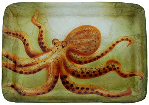Kubla Craft - Capiz Shell Tray - 8" x 5.5" - Octopus