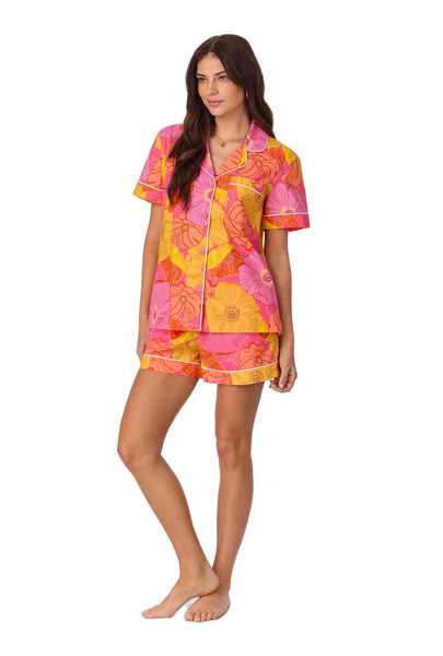 BedHead - Short Sleeve Shorty PJ Set - Sunkissed Poppies