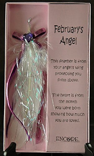 Encore - An Angel's Touch - Inspirational Gift - Feather Charm - February